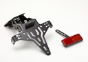 Vorschaubild PROTECH V-SHAPE Kennzeichenhalter SET mit Reflektor und Beleuchtung Alu & Stahl Schwarz für HONDA CB1000R