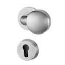 Vorschaubild Griffwerk SCHUTZROSETTEN-GARNITUR -Edelstahl matt Schutzrosettengarnitur -Knopf R1 -PZ -ohne Kombi-Innenrosettensatz