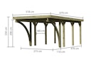 Vorschaubild Karibu Carport Einzelcarport Classic Einzel 2 - kesseldruckimprägniert