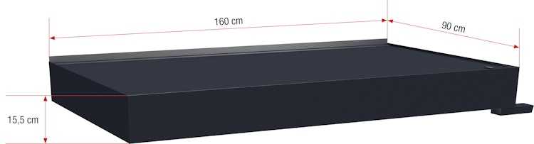 Gutta Rechteckvordach BS Plus 160 inkl. Wasserspeier (neues Modell)