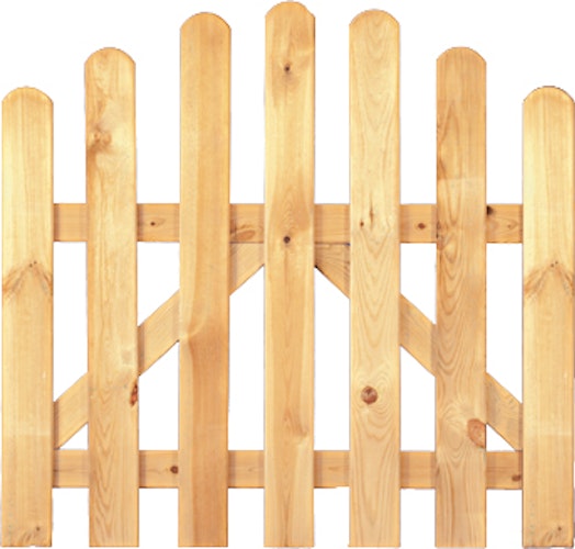 T&J HEIKO Gartenzaun Tor Hochbogen grün 100 x 80/95 cm