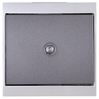 Kopp Taster MALTA silber/anthrazit, beleuchtet