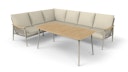Vorschaubild Garden Pleasure Dining Lounge-Eckgruppe TULUM, Alu Sandbeige / Nonwood / Rope Beige / Kissen 100 % Polyester