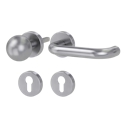 Vorschaubild Griffwerk ALESSIA Klipptechnik FS Panik -Edelstahl matt  Rosettengarnitur -Klippt. -R4 -WR -Stift 9mm -TS 38-50mm