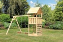 Vorschaubild Akubi Kinderspielturm Lotti inkl. Doppelschaukel und Kletterwand