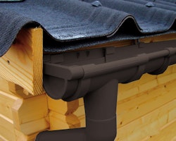 Kunststoff Dachrinnenset 402B für Pultdach/Flachdach Gartenhäuser