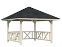 Vorschaubild Palmako Pavillon Bianca 8,3 m² Set 101