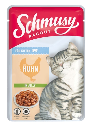 SCHMUSY Ragout Pouch in Jelly 100g Frischebeutel Katzennassfutter