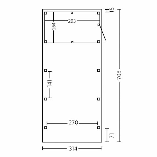 Skan Holz Carport Friesland 314x708 cm inkl. Abstellraum Sparset 2