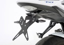 Vorschaubild PROTECH X-SHAPE Kennzeichenhalter SET mit Reflektor und Beleuchtung Alu & Stahl Schwarz für SUZUKI GSR 750