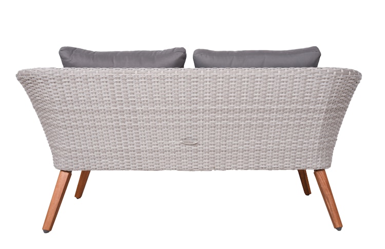 Garden Pleasure Loungeset ARONA, Polyrattan / Akazie / Kissen 100 % Polyester