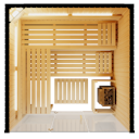 Vorschaubild Infraworld Sauna Panorama - Elementsauna mit Glasfront inkl. 5-teiligem gratis Zubehörset