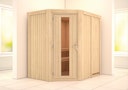 Vorschaubild Karibu Sauna Carin mit Eckeinstieg 68 mm inkl. gratis Sauna-Zubehörset im Wert von 234,94 €