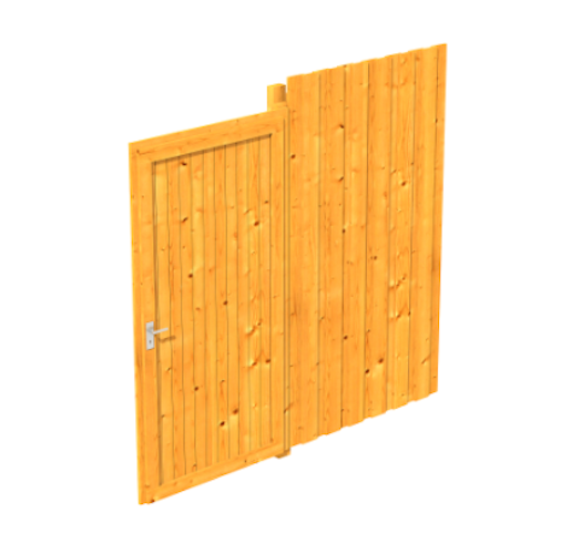Skan Holz Seitenwand für Leimholz Carports - Deckelschalung
