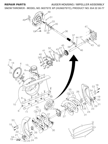 Husqvarna Schneefräsen/Fräsen 9027 STEXP, HU9027STC, 954223077, 2004-07