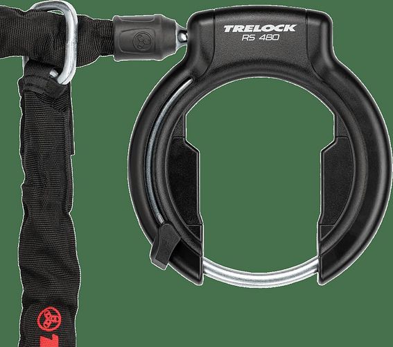 Trelock Rahmenschloss-Set RS 480 XL 100 cm schwarz-rot