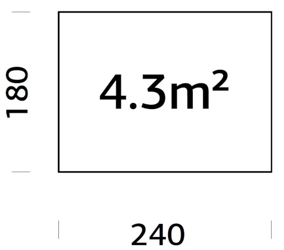 Palmako Fundamentrahmen 2,4 x1,8 m (inkl. LogFoot)
