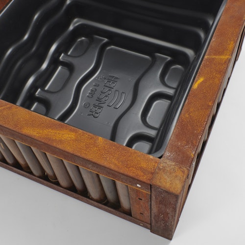 BambusBASIS Terrassenteich Cortenstahl mit verschiedenen Bambusfüllungen