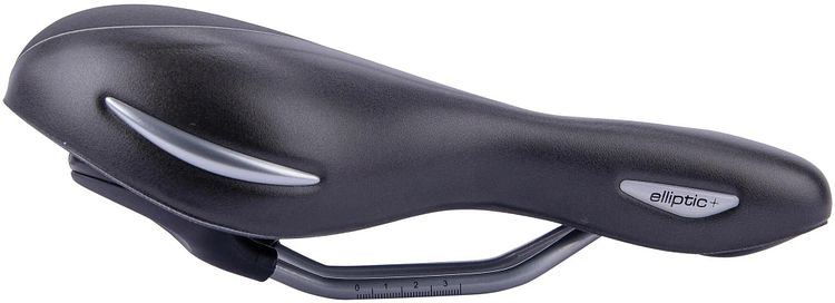 CONTEC Sattel Elliptic + schwarz/silber Herren, L 280 x B 181 mm