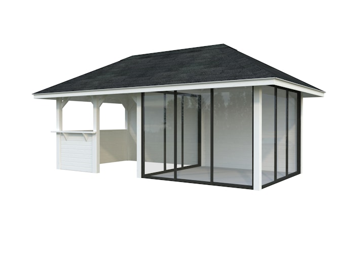 Palmako Pavillon Bianca 16,6 m² Set 208 Slide - 28 mm