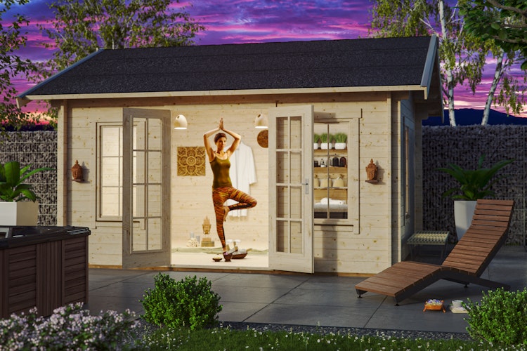 Skan Holz 45 mm Gartenhaus Lugano 2