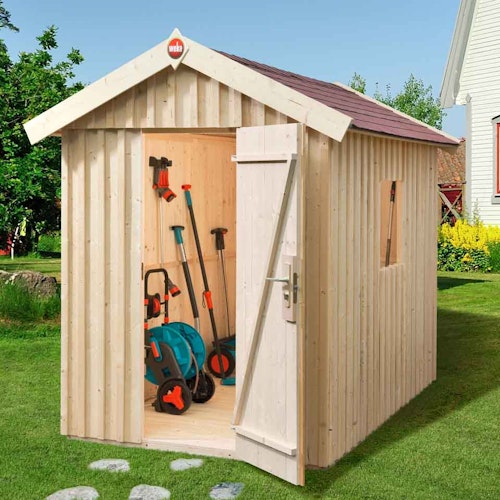 Weka Schwedenhaus - 32 mm (aufgedoppelt) Gartenhaus sägerau