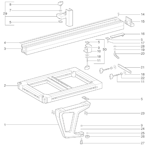 Metabo QUERTISCH MIT ANSCHLAG