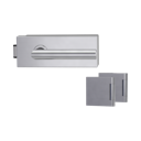 Vorschaubild Griffwerk PURISTO 1.0 -Edelstahl matt Ganzglastürbeschlagset -3-teiliger Bandsatz -mit Griff LUCIA PROF EM -UV