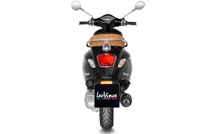 LeoVince Komplettanlage Edelstahl SBK NERO / EVO für PIAGGIO VESPA PRIMAVERA/SPRINT 125 iGet ABS mit Katalysator