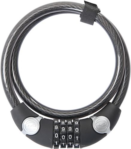 CONTEC Zahlen-Kabelschloss EcoLoc 85 cm schwarz, grau