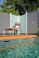 OSMO Glasscheibe Cremeweiß 89 x 178 cm