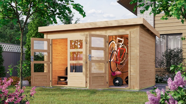 Karibu Mittelwand-Gartenhaus Schönbuch 1 - 38 mm