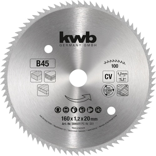 kwb Hk-Sägebl. CV Ø 160 x 20 Z110 584511