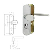 Griffwerk Kombi-Schutzbeschlag TITANO SB_884 Schutzklasse ES1 mit PZ, ZA 72Zubehörbild