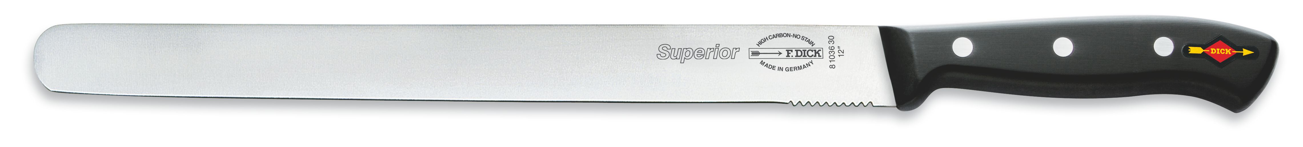 DICK Aufschnittmesser runde Spitze mit Anschnittsäge SUPERIOR 30 cm