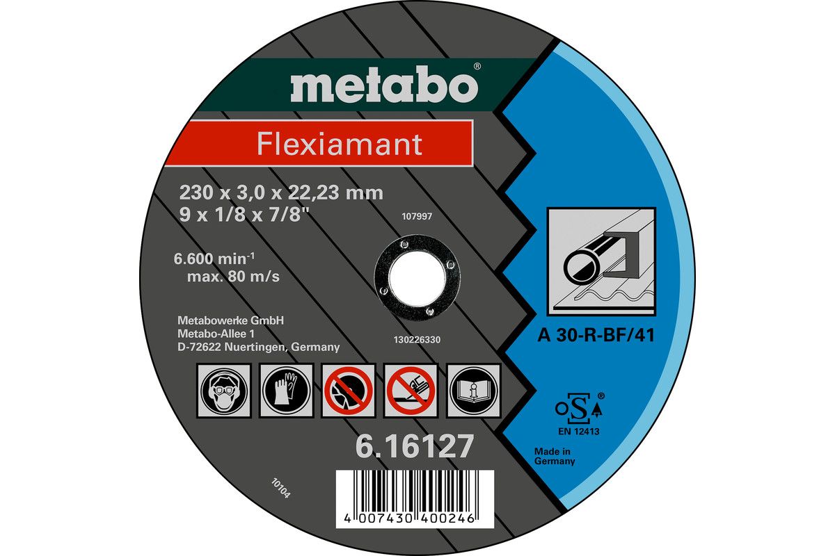 Metabo Flexiamant 100x2,5x16,0 StahlTrennscheibegerade Ausführung
