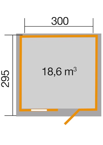 Weka Gartenhaus 123 - 28 mm