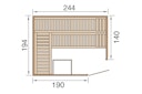 Vorschaubild Weka Elementsauna Varberg 4 Familiensauna - 68 mm
