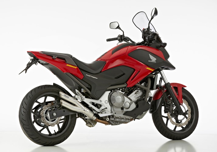 HURRIC SLIP-ON Schalldämpfer Pro 2 Edelstahl hochglanzpoliert für HONDA NC750S,NC750X