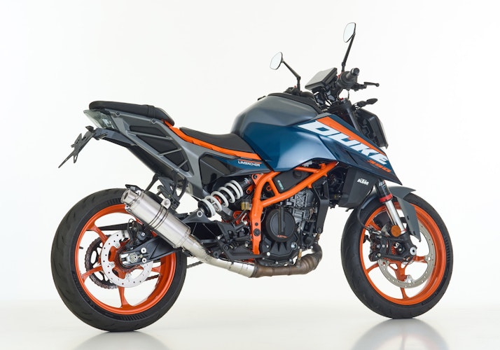 Hurric SLIP-ON Schalldämpfer Supersport Aluminium poliert für HUSQVARNA Svartpilen 401,Vitpilen 401,KTM 390 Duke