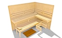 Vorschaubild Weka Premium Massivholz-Elementsauna Kemi 5 mit Glastür - 45 mm