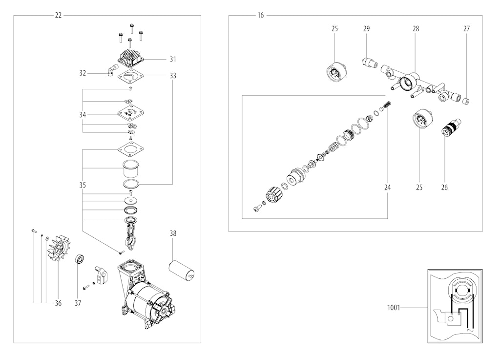 Explosionszeichnung Ersatzteile