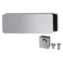 Vorschaubild Griffwerk GATE | DESIGN MANUFAKTUR 1.0 -Edelstahl Optik matt Ganzglastürbeschlagset -3-teiliger Bandsatz -ohne mit Türschnäpper/Feststellset -Gegenkasten