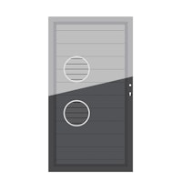 TraumGarten SYSTEM Rhombus Alu Einzeltor auf Maß Anthr./Anthr. 81,5 x 180 cm - MZS25221466