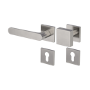 Vorschaubild Griffwerk Wechselgarnitur VAYA 291 AVUS fast2fix Fast2Fix  Rosetten eckig Knopf SQUARE Samtgrau L