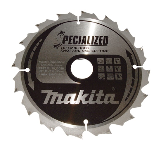 Makita SPECIALIZED Sägeb.190x30x16Z B-33059