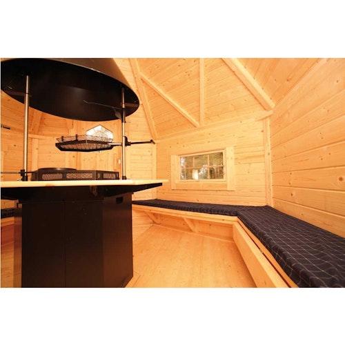 Wolff Finnhaus Grillkota 9 de luxe mit Saunaanbau