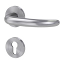 Vorschaubild Griffwerk ULMER GRIFF PROF | DESIGN MANUFAKTUR FS -Edelstahl matt -Rosettengarnitur -Schraubt. -PZ -Stift 9mm -TS 38-50mm