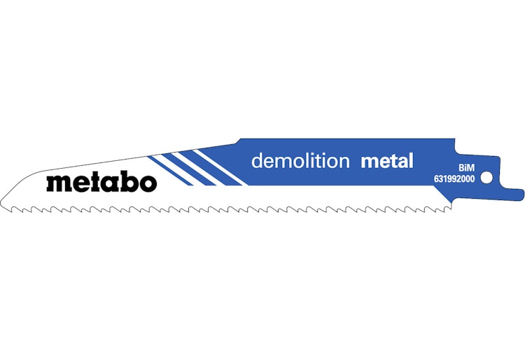Metabo 5 Säbelsägeblätter "demolition metal" 150 x 1,6 mmBiM2,5+3,2 mm/ 8+10 TPI
