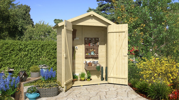 Weka Gartenhaus Mori mit Satteldach - 13 mm